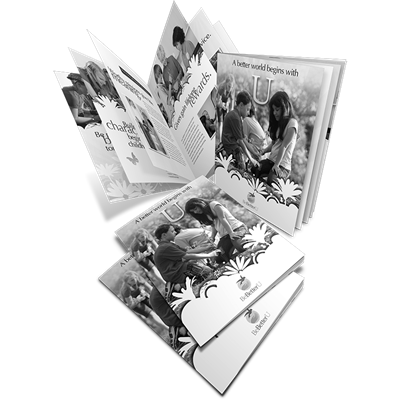 8.5" x 5.5" Black and White